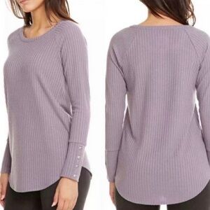 Chaser Thermal Button Cuff Waffle Knit Shirt Size Small